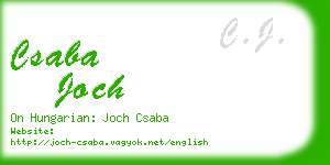 csaba joch business card